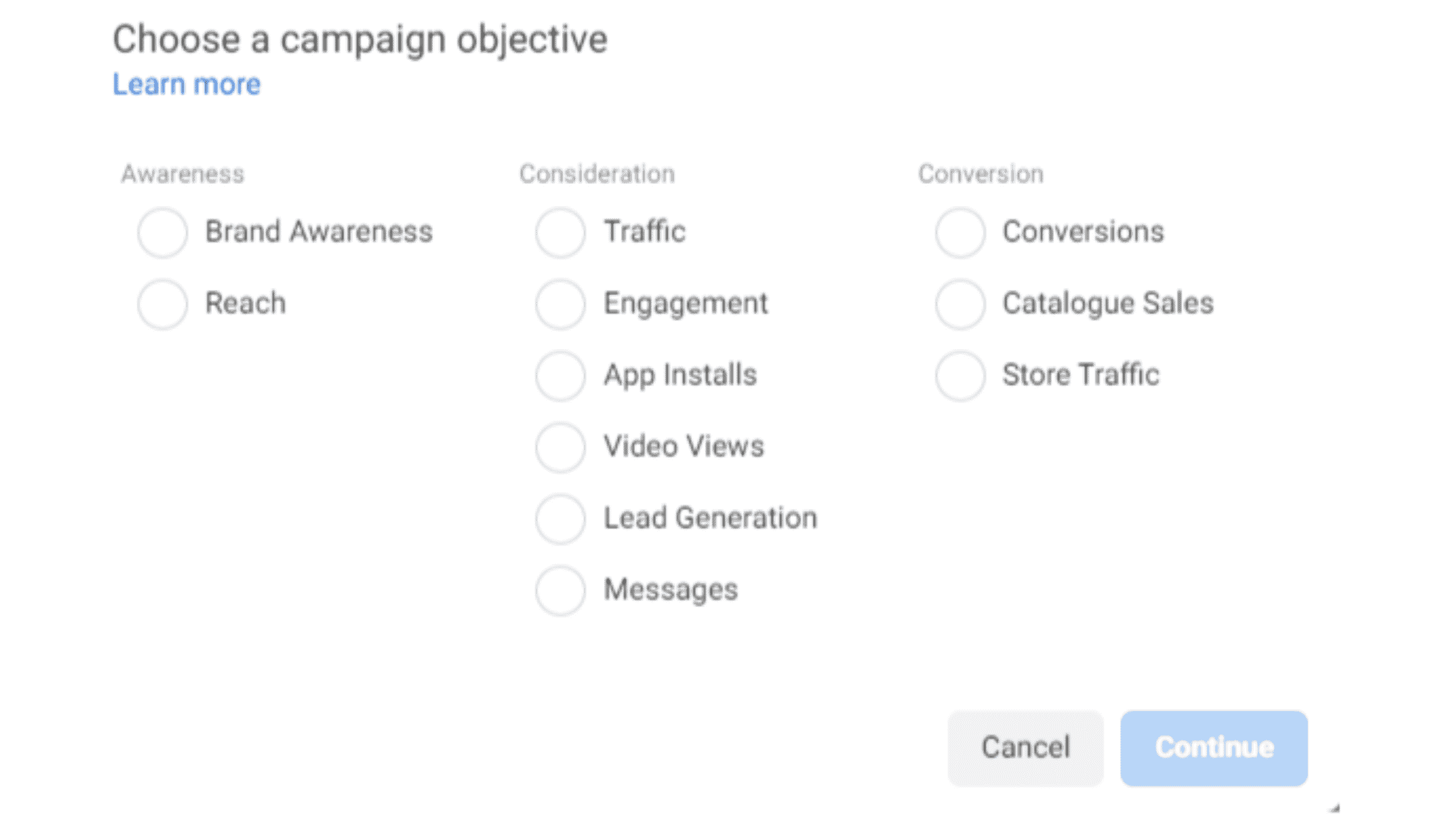choose a campaign objective