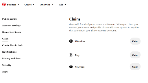 claim your website