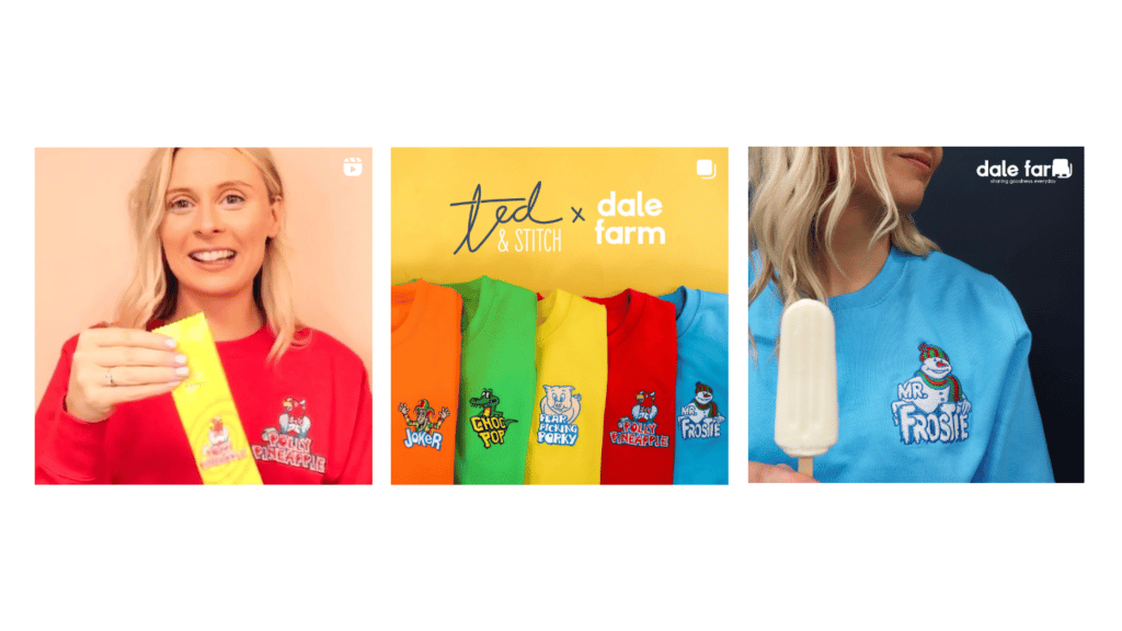 dale farm x ted and stitch collab