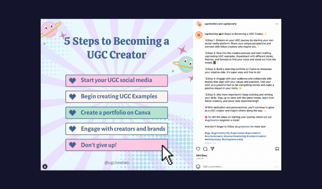 steps to becoming a UGC content creator