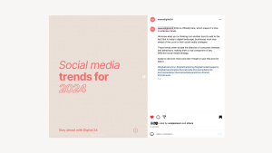 Social media Trends for 2024 Instagram post 